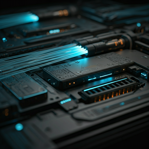 Close-up of enterprise AI compute hardware